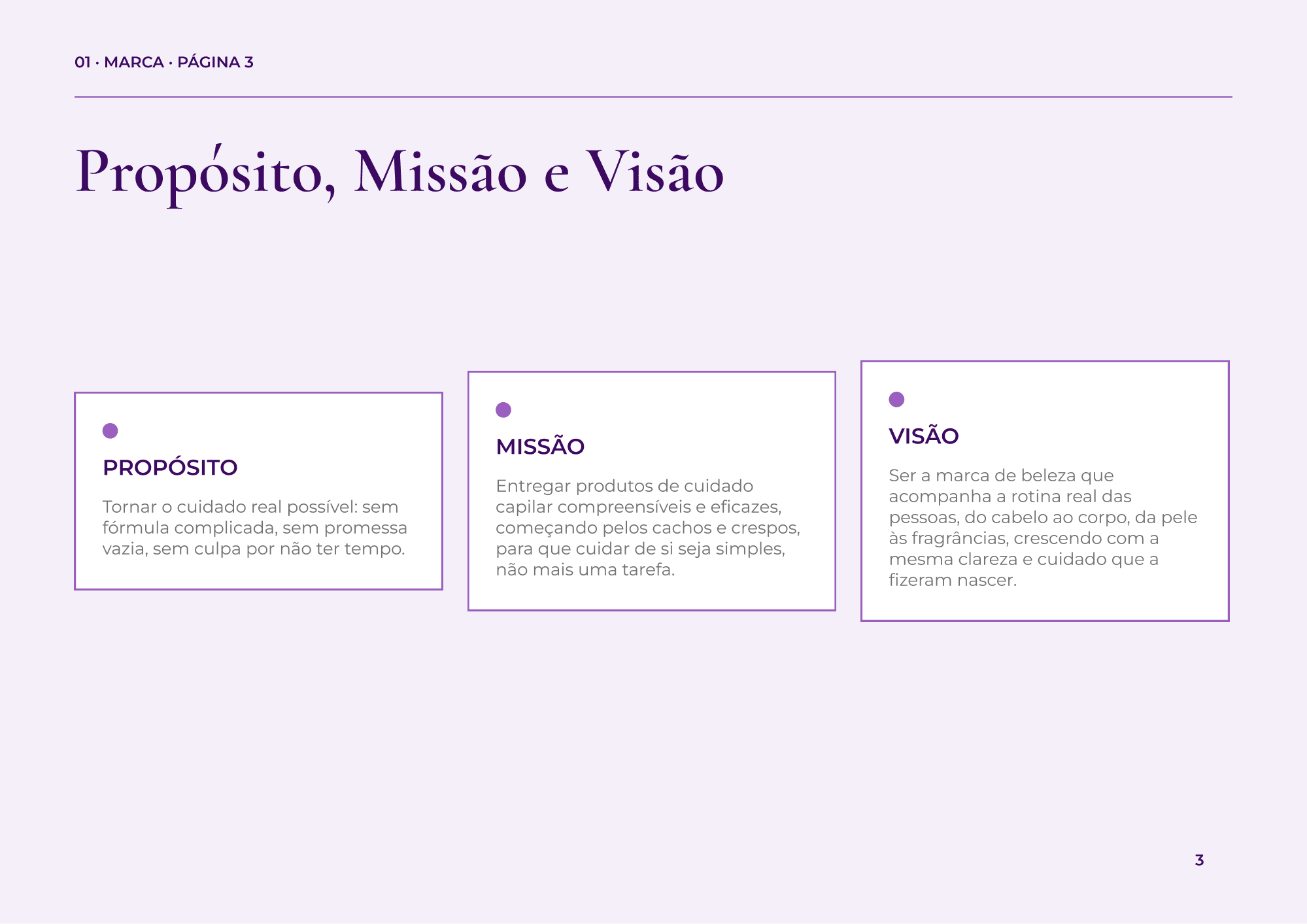 Página do manual com o propósito, a missão e a visão da Dêagadê