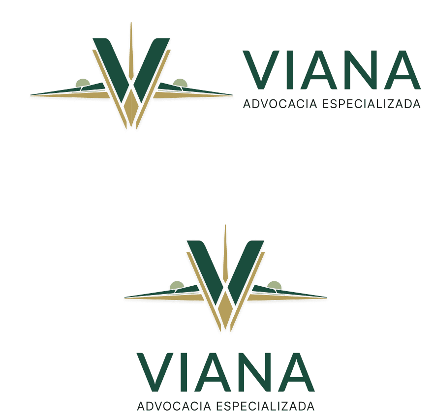 Versões horizontal e vertical da marca Viana